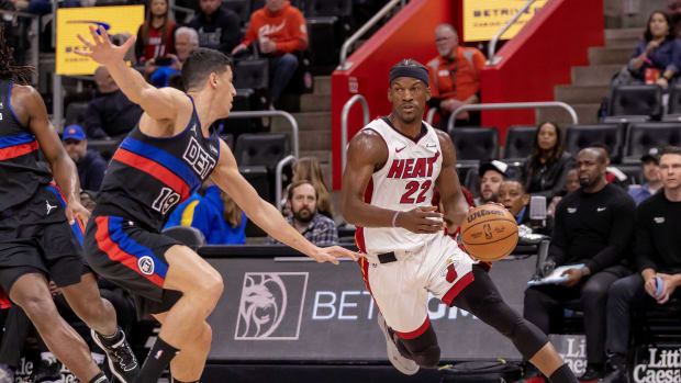 Jimmy Butler is questionable to face the Pistons on Sunday.
